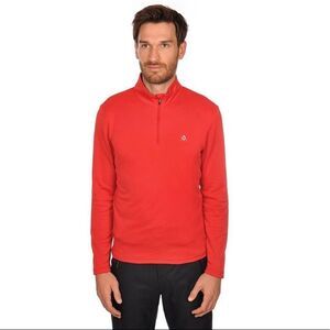 VÖLKI Ski Red 1/4 Zip Performance Active Pullover Voelki Volkl Völkl
